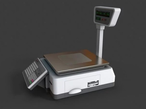 Label Printing Supermarket Weighing Scale Modelo 3D