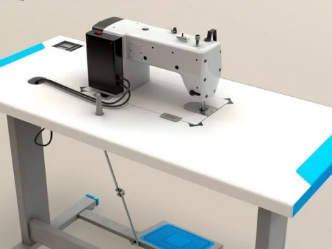 Sewing Machine Industrial 3D Model