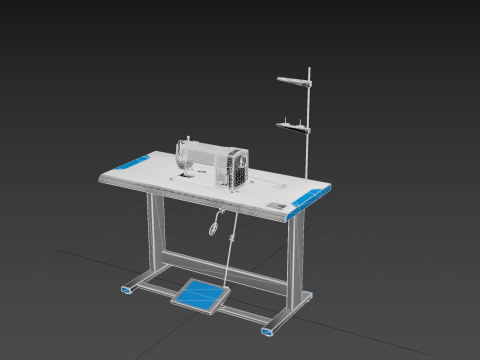 Sewing Machine Industrial 3D Model