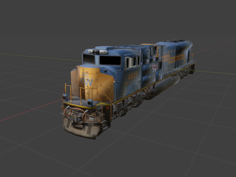 EMD-SD70ACe Locomotion Modelo 3D