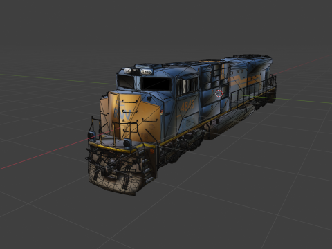 EMD-SD70ACe Locomotion Modelo 3D