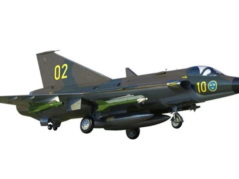 Saab 35 Draken 3D Modell