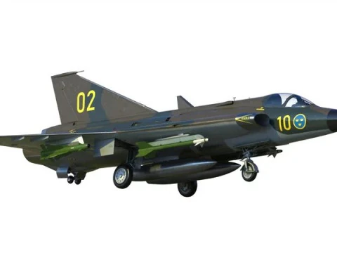 Saab 35 Draken Modelo 3D