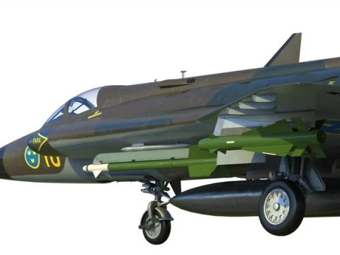 Saab 35 Draken 3D Modell