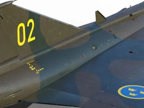 Saab 35 Draken 3D Model