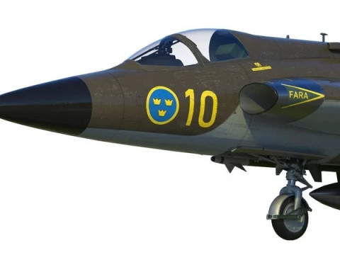 Saab 35 Draken 3D Modell