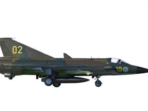 Saab 35 Draken 3D Modell
