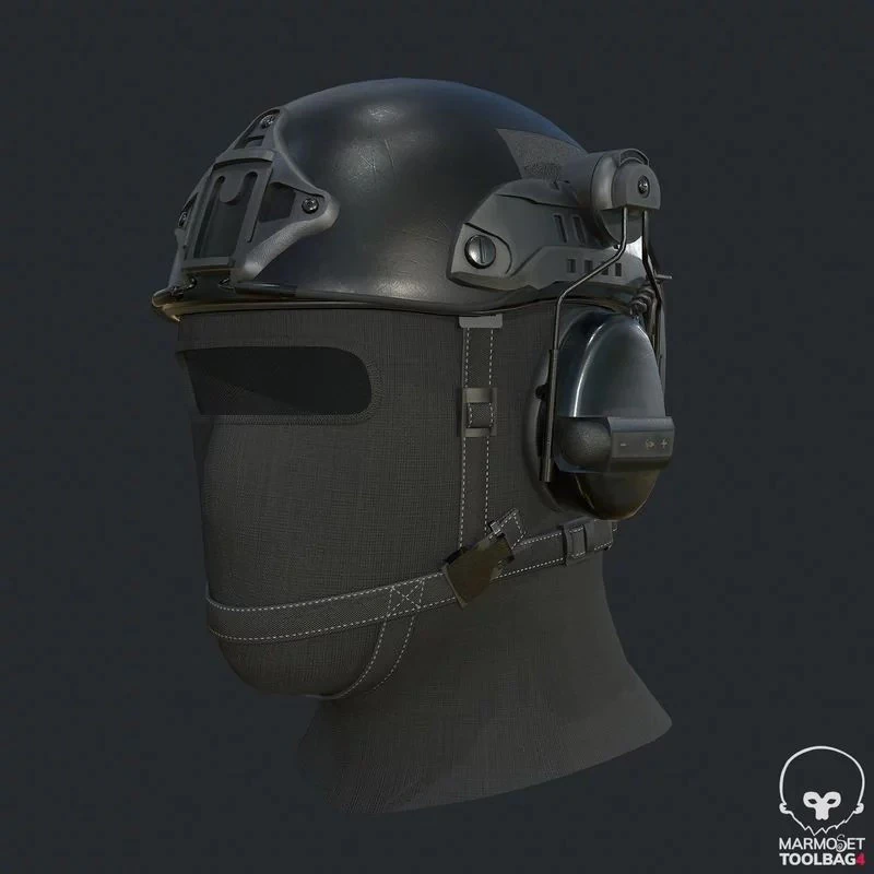 Tactical Helmet 3D Model .c4d .max .obj .3ds .fbx .stl .blend 