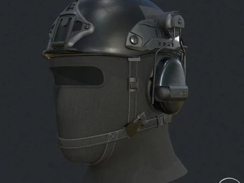 Casco tattico Modello 3D