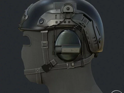 Tactical Helmet 3D Model