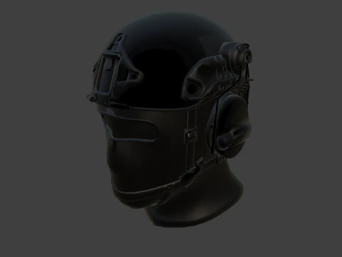 Tactical Helmet 3D Model