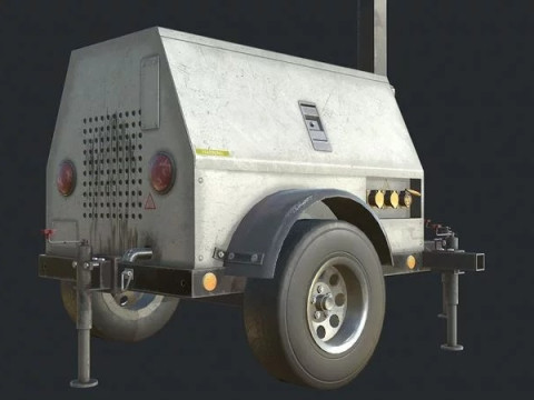 Mobile Light Tower Generator Modèle 3D