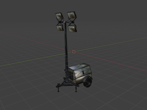Mobile Light Tower Generator Modèle 3D