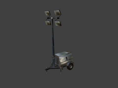 Mobile Light Tower Generator Modèle 3D