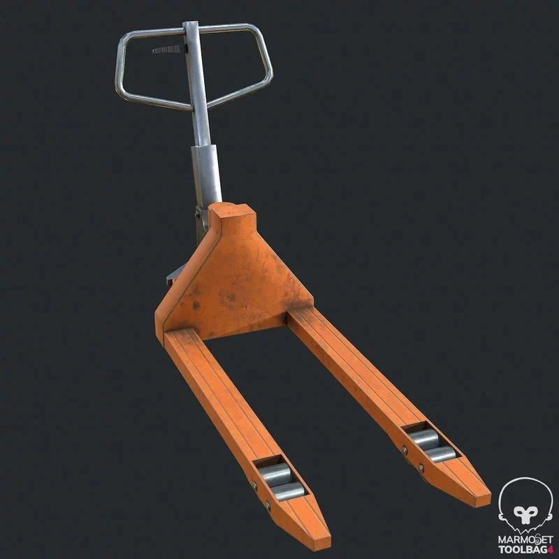 Hand Pallet Truck Transpalet 3D Model .c4d .max .obj .3ds .fbx .stl .blend 