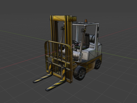Forklift Industrial Truck Modelo 3D