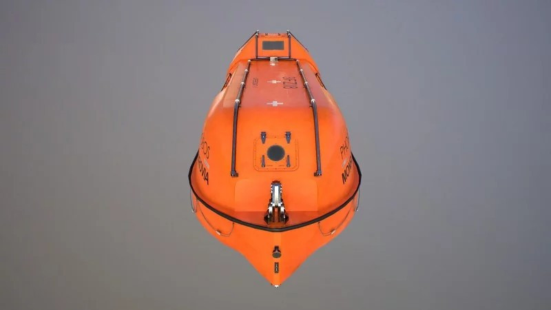 Lifeboat Type JYN85 3D Модель .c4d .max .obj .3ds .fbx .stl .blend