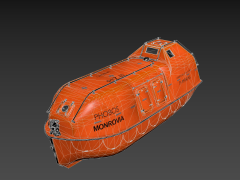 Lifeboat Type JYN85 3D Модель