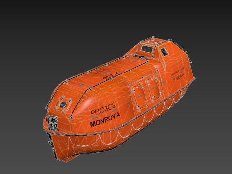 Lifeboat Type JYN85 3D Model