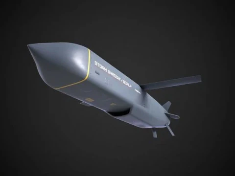 Misil de crucero de largo alcance lanzado desde el aire Storm Shadow SCALP EG Modelo 3D