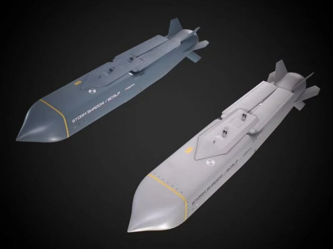 Long-range air-launched cruise missile Storm Shadow SCALP EG 3D Model