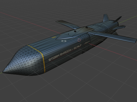 Long-range air-launched cruise missile Storm Shadow SCALP EG 3D Model