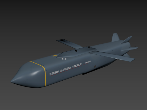 Long-range air-launched cruise missile Storm Shadow SCALP EG 3D Model