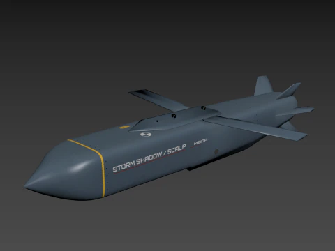 Long-range air-launched cruise missile Storm Shadow SCALP EG 3D Model