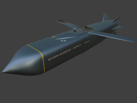 Long-range air-launched cruise missile Storm Shadow SCALP EG 3D Model