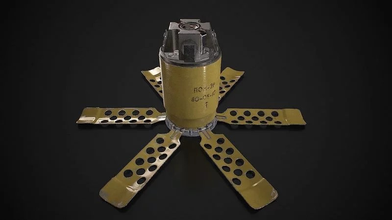 Anti-personnel fragmentation mine PON-2 with circular effect 3D 模型 .c4d .max .obj .3ds .fbx .stl .blend