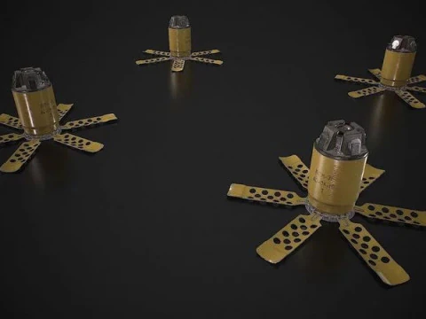 Anti-personnel fragmentation mine PON-2 with circular effect 3D Model
