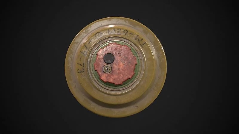 Sovyet tanksavar patlayıcı mayın TM-62M 3D Model .c4d .max .obj .3ds .fbx .stl .blend 