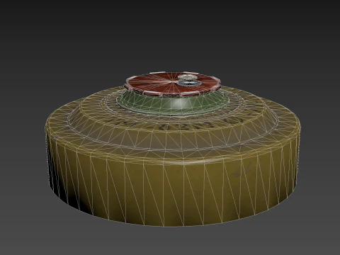 Soviet anti-tank blast landmine TM-62M 3D Model