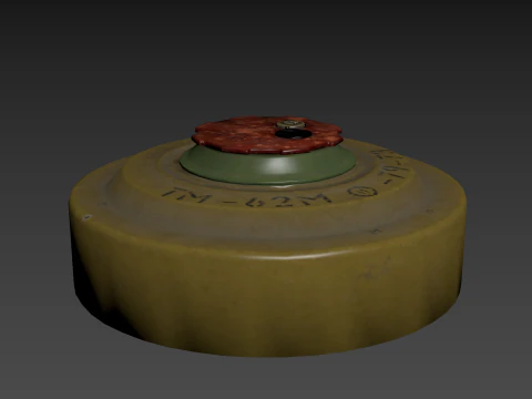 Soviet anti-tank blast landmine TM-62M 3D Model