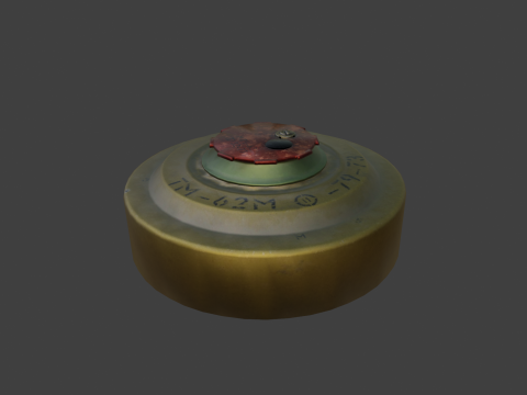 Sovyet tanksavar patlayıcı mayın TM-62M 3D Model