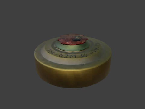 Soviet anti-tank blast landmine TM-62M 3D Model