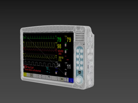 Patient Monitor 3D Model