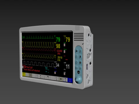 Patient Monitor 3D Model