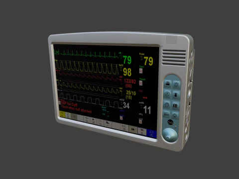 Patient Monitor 3D Model