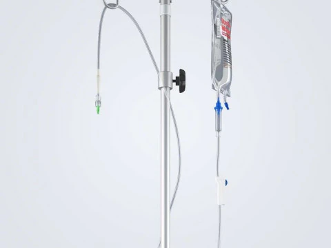 Bolsa con soporte para intravenosos Modelo 3D