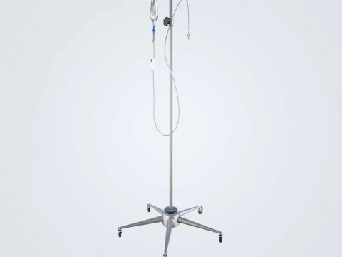 Bolsa con soporte para intravenosos Modelo 3D