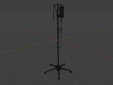 Bolsa con soporte para intravenosos Modelo 3D