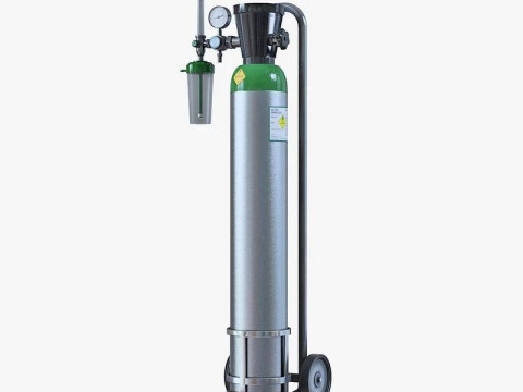 Medical Oxygen Cylinder Model 3D
