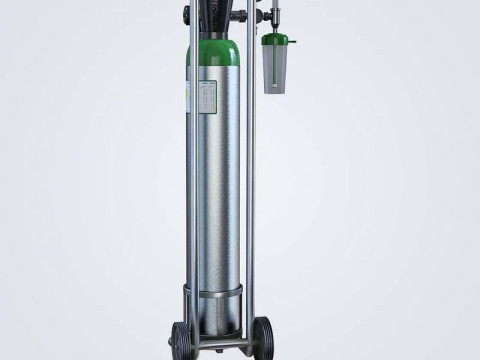 Medical Oxygen Cylinder 3D Model