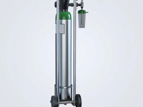 Medical Oxygen Cylinder 3D Model