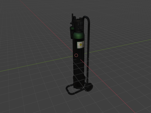 Medical Oxygen Cylinder 3D Model