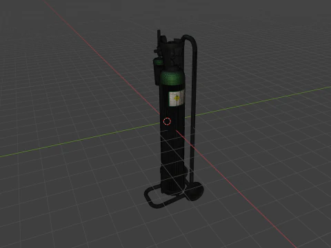 Medical Oxygen Cylinder 3D Model
