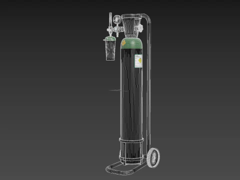 Medical Oxygen Cylinder 3D Model