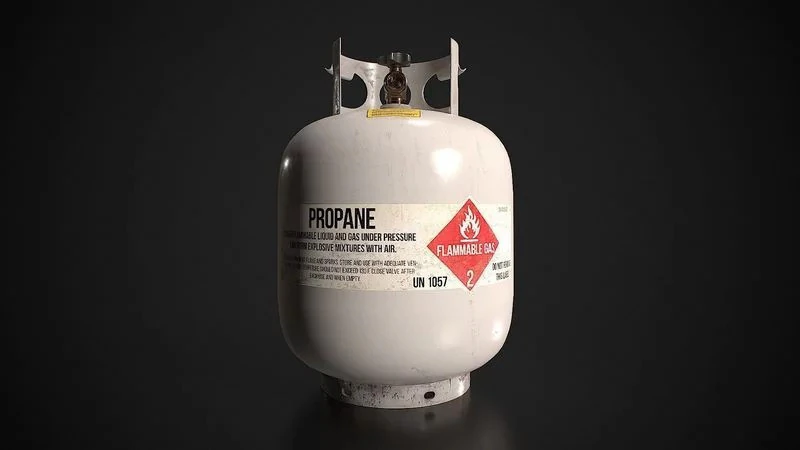 Propane Tank 3D Model .c4d .max .obj .3ds .fbx .stl .blend 