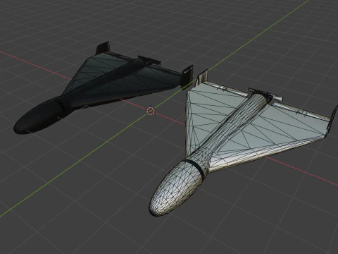 Shahed-136 kamikaze drone 3D Model